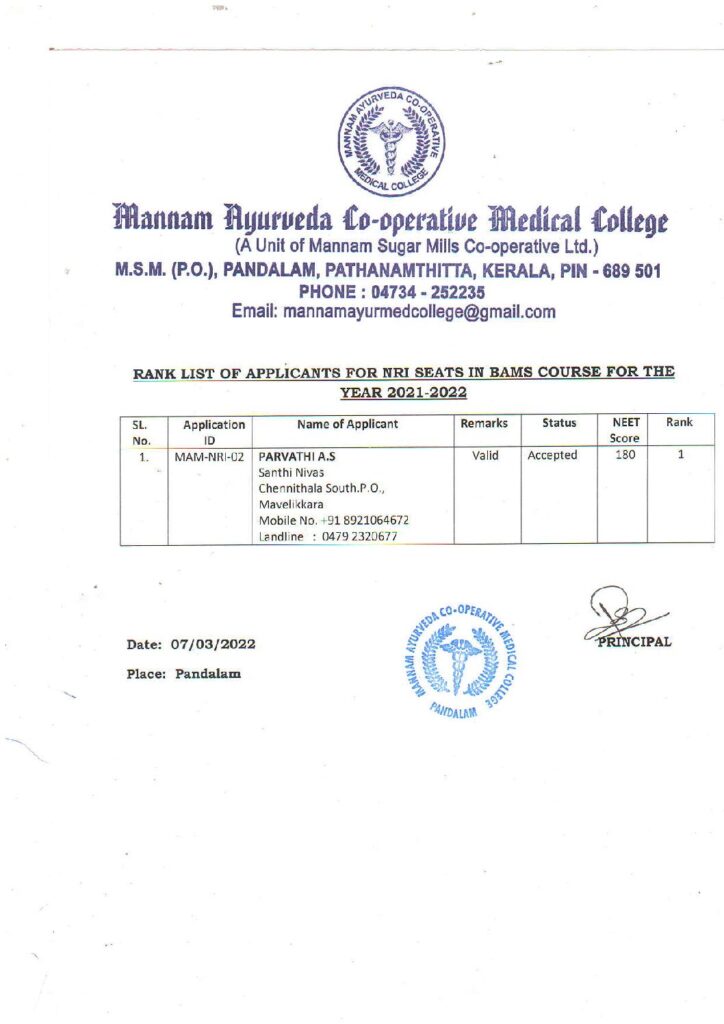 Mannam Medical College